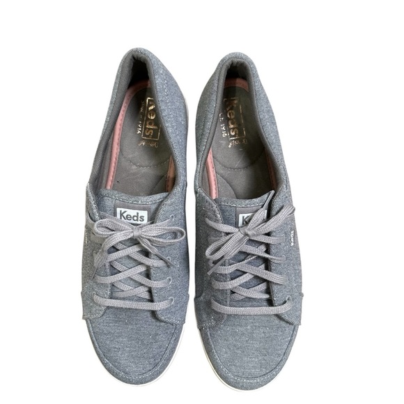 Keds Women’s US11 Ortholite Gray Canvas Lace Up Sneakers - Picture 8 of 10